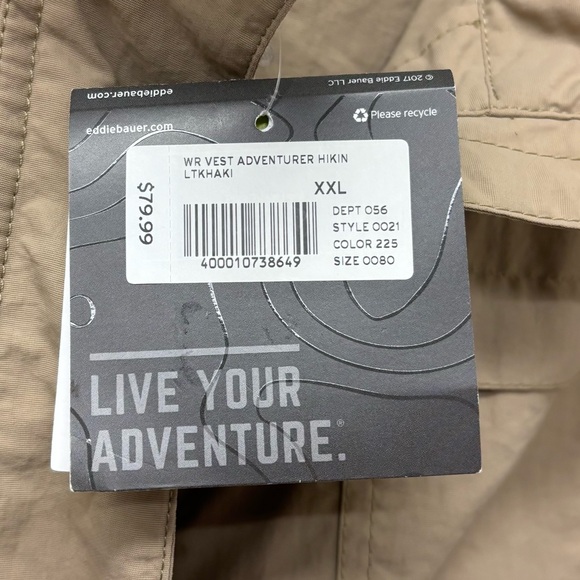 NWT Eddie Bauer Adventurer Hiking Vest, size 2xl - Picture 8 of 11